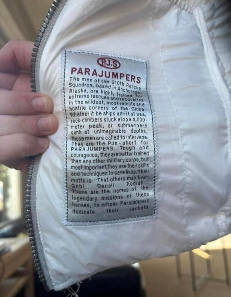 Parajumpersjas  wit, Ophalen of Verzenden, Zo goed als nieuw, Maat 36 (S), Wit