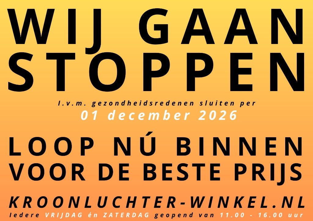 Wij gaan stoppen   Kroonluchter - winkel    01-12-2026
