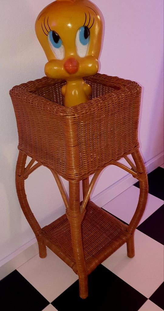 Plantenzuil/bak jaren 80 Rotan boho Vintage, Antiek en Kunst, Ophalen