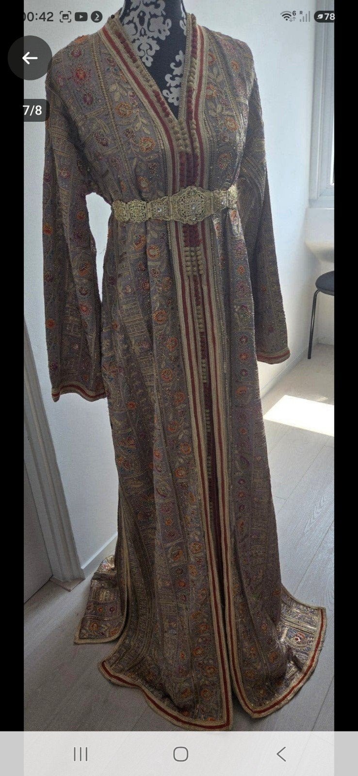 Prachtige Marokkaanse takchita ( kaftan , jelaba), Kleding | Dames, Ophalen of Verzenden, Zo goed als nieuw, Oranje, Overige typen