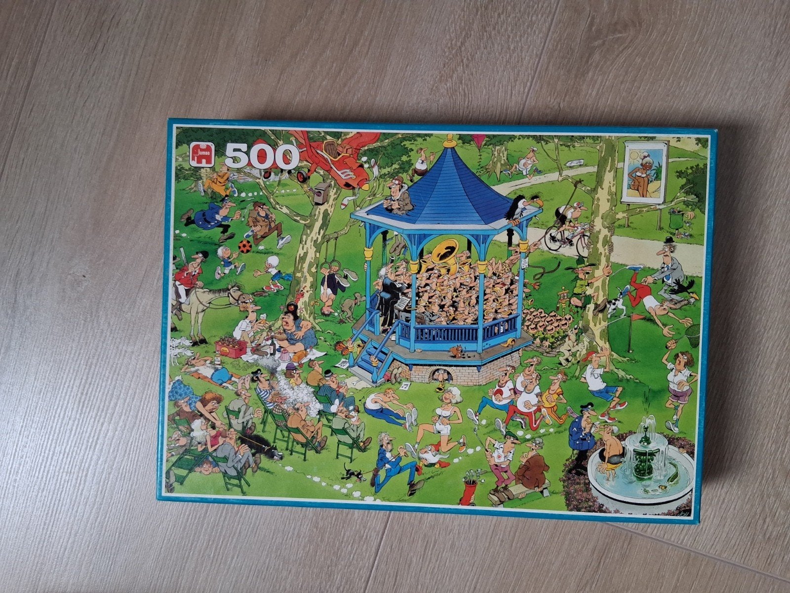 Jan van Haasteren puzzel In het park 500 st, Hobby en Vrije tijd, Denksport en Puzzels, Ophalen of Verzenden, 500 t/m 1500 stukjes