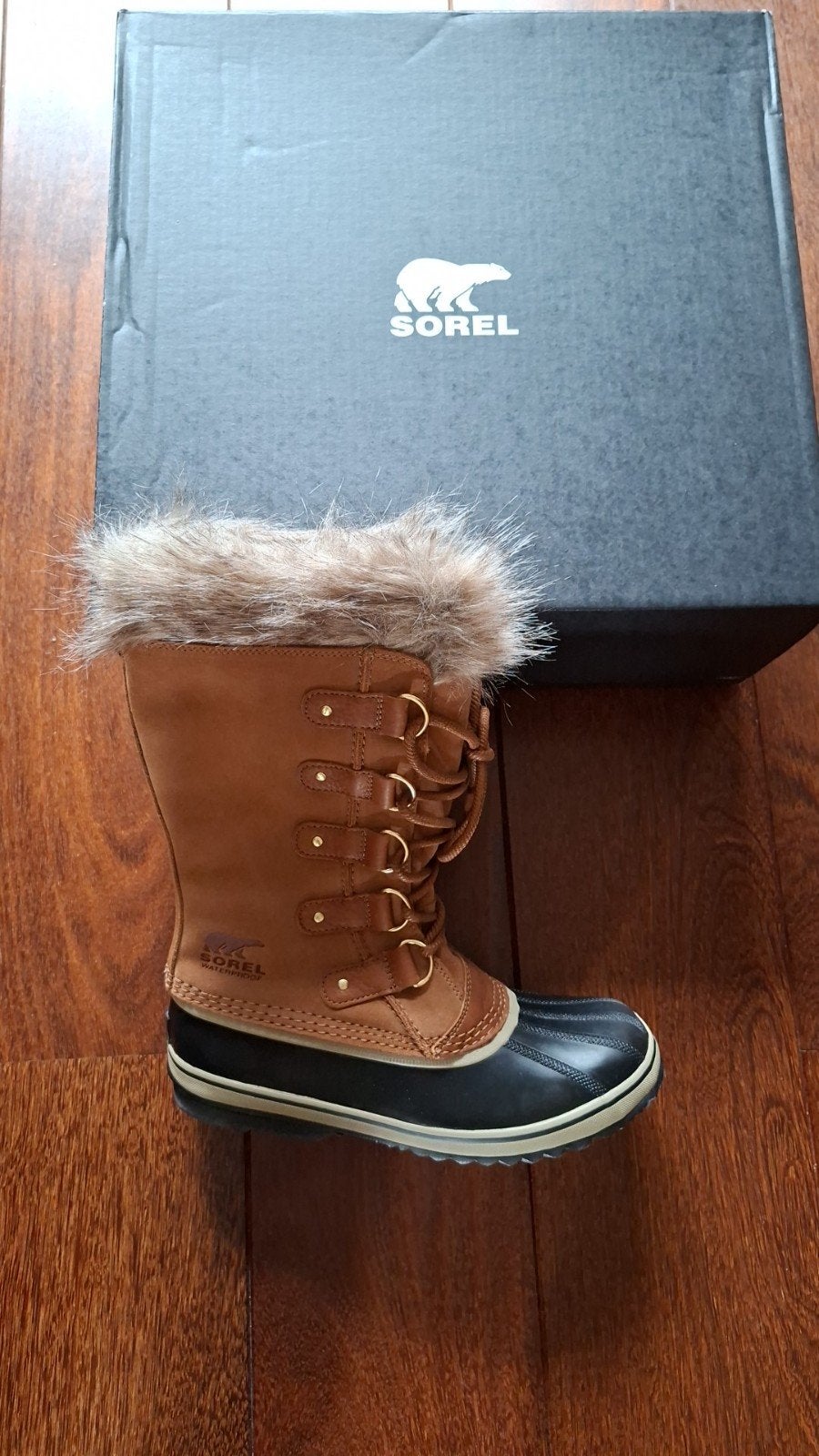 Sorel Joan of Arctic Dames Waterdichte Winterlaarzen, Kleding | Dames, Bruin, Snowboots, Zo goed als nieuw, Sorel