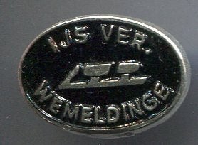 IJs vereniging Wemeldingen zilverkleurig broche ( P_242), Verzamelen, Speldjes, Pins en Buttons, Verzenden, Zo goed als nieuw