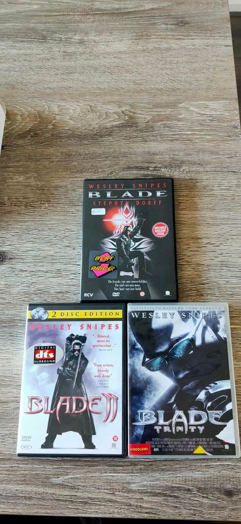 3 DvD - Wesley Snipes - Blade 1, Blade 2 & Blade Trinity, Avontuur en Actie, Vanaf 18 jaar, 1 speler, Ophalen of Verzenden
