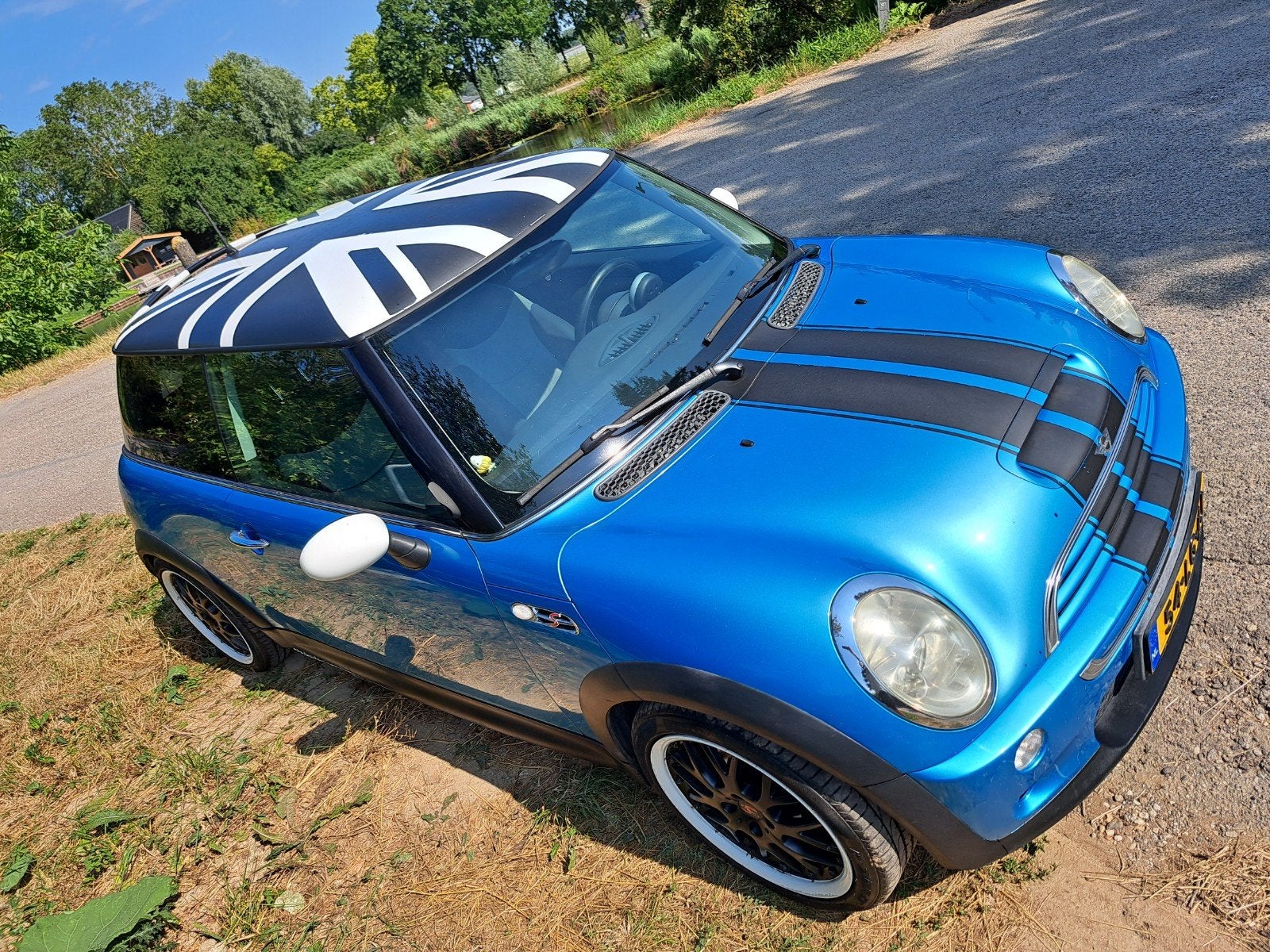 Mini Cooper S 2003 Blauw jcw uitlaat origineel Nederlands, Auto's, Mini, Voorwielaandrijving, Stof, 4 cilinders, 163 pk