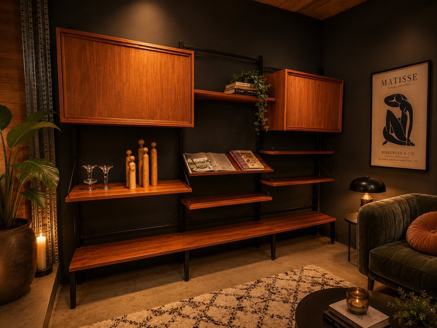 Poul Cadovius Wandsysteem / Roomdivider – Vintage Design, Huis en Inrichting, Kasten | Wandmeubels, Ophalen of Verzenden, Zo goed als nieuw