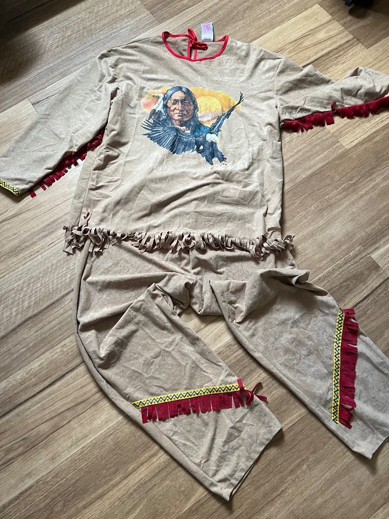 Verkleedkleding Indianen pak maat 54, Kleding | Dames, Carnaval, Maat 46/48 (XL) of groter, Ophalen of Verzenden, Zo goed als nieuw