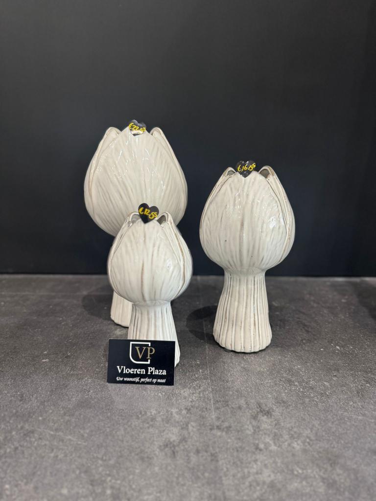Tulpenvaas - Wit Keramiek, Overige materialen, Wit, Nieuw, Ophalen of Verzenden