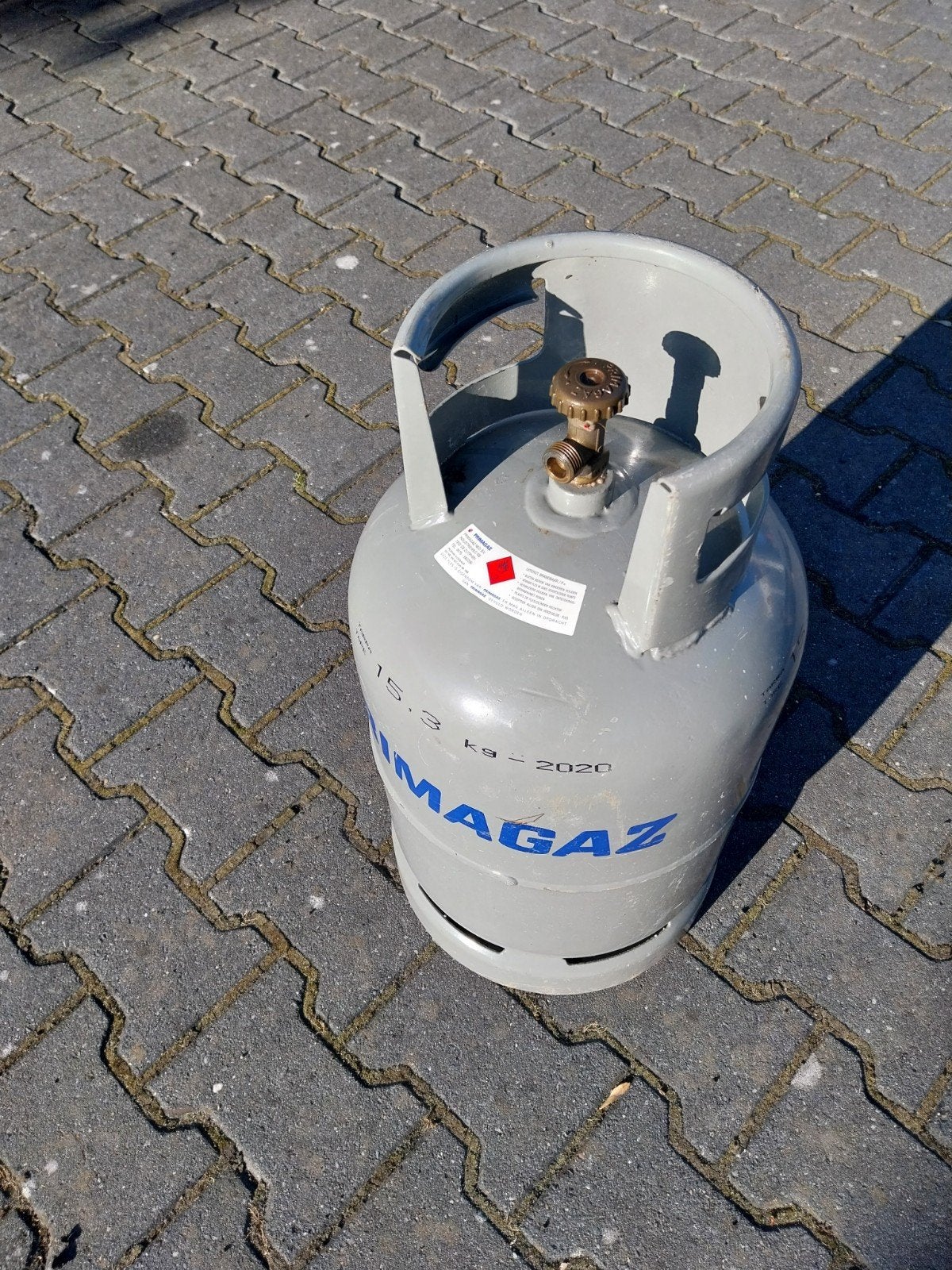 gasbus propaan (leeg), Ophalen, Gebruikt