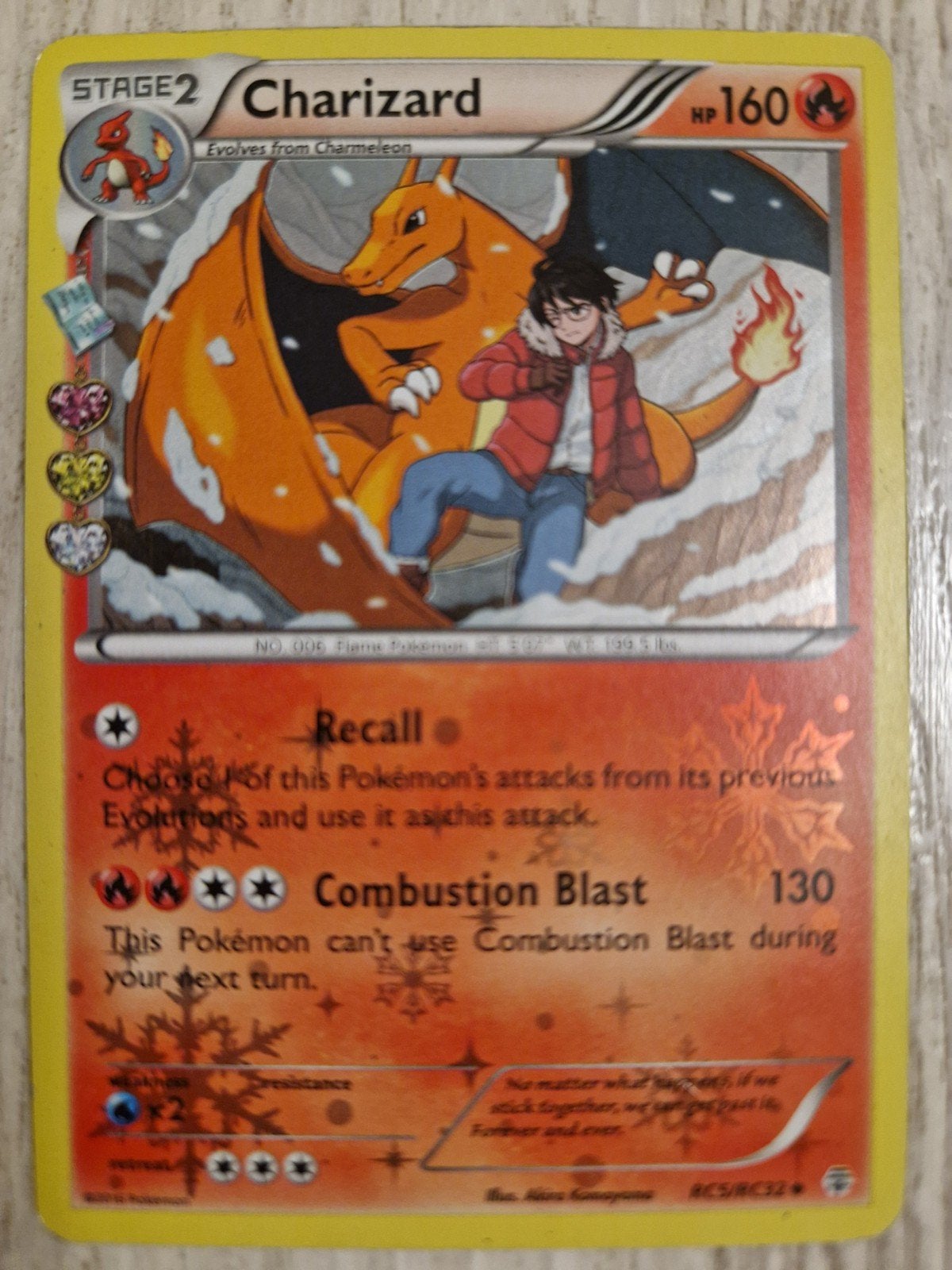 Charizard Pokémonkaart RC5/RC32, Ophalen of Verzenden, Zo goed als nieuw, Losse kaart