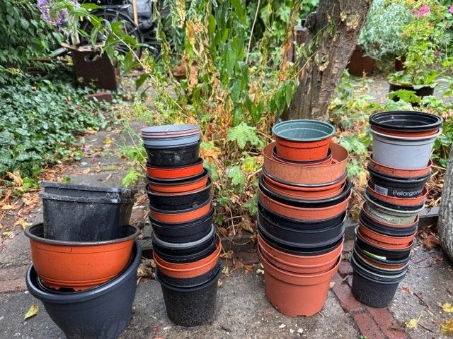 Plastic plantepotten, Ophalen, Kunststof, Gebruikt, Rond