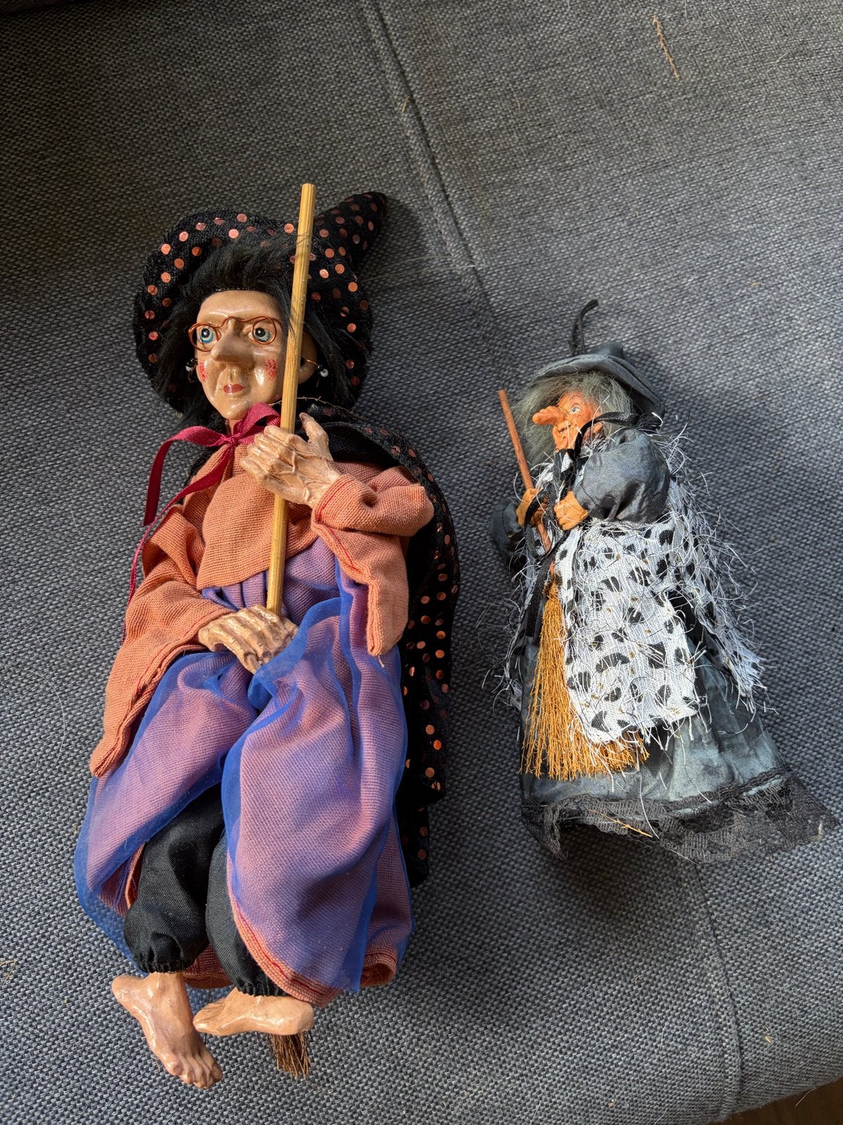 Collectie van 15 Heksen Beeldjes en Poppen, Ophalen, Vintage, Gebruikt, Meerkleurig