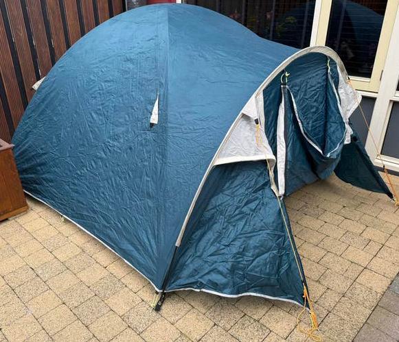 Trail 3-persoons koepeltent + complete kampeer set | zgan!, Caravans en Kamperen, Tenten, Ophalen of Verzenden, Zo goed als nieuw