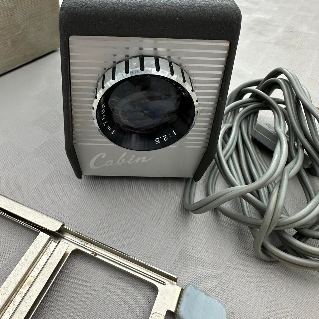 Vintage Cabin diaprojector met koffer en dia's, Ophalen of Verzenden, Gebruikt