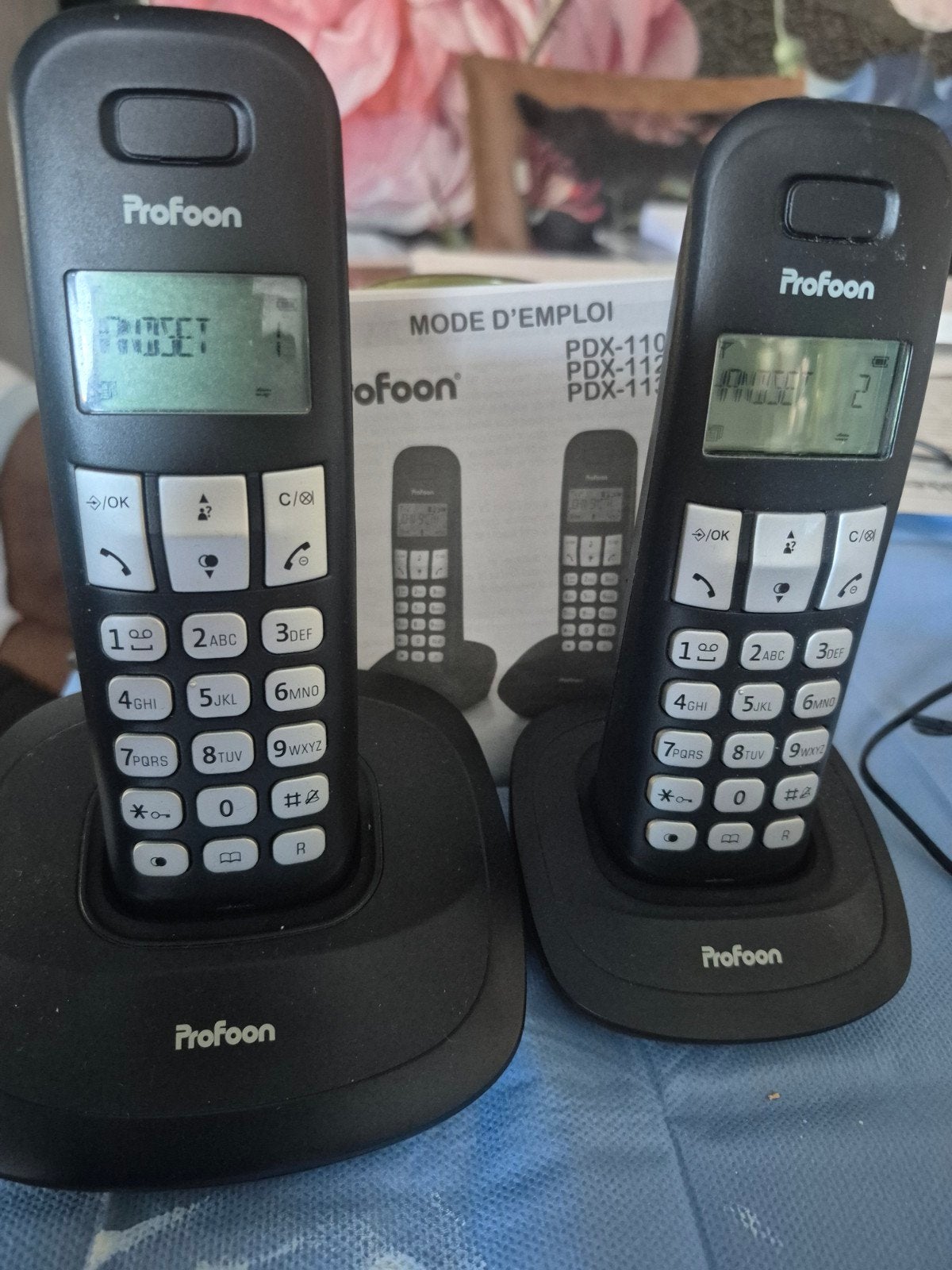 Profoon PDX-1120 DECT telefoonset met 2 handsets, Telecommunicatie, Ophalen of Verzenden, Zo goed als nieuw, 2 handsets