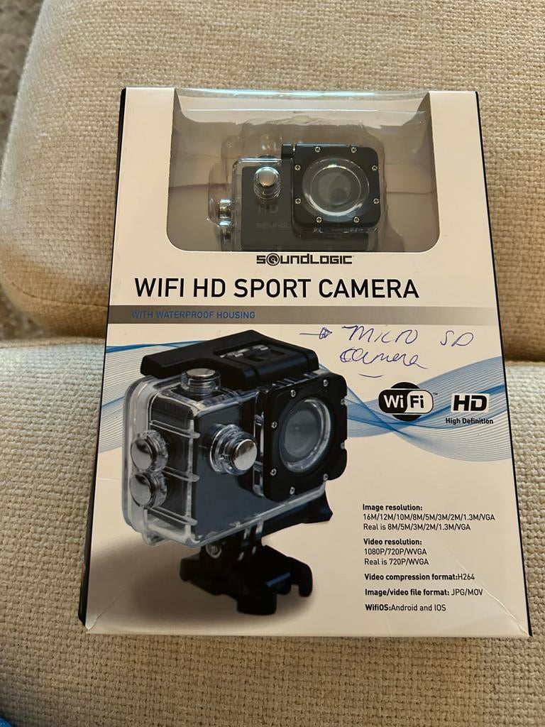 Soundlogic WiFi HD Sport Camera met waterdichte behuizing, Ophalen of Verzenden, Nieuw, Overige merken