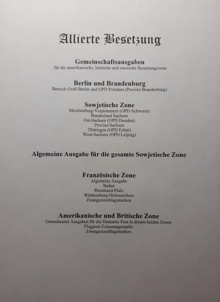 Bestand met zegelaanduiding geall. bezetting Duitsland, Verzenden, Verzamelalbum