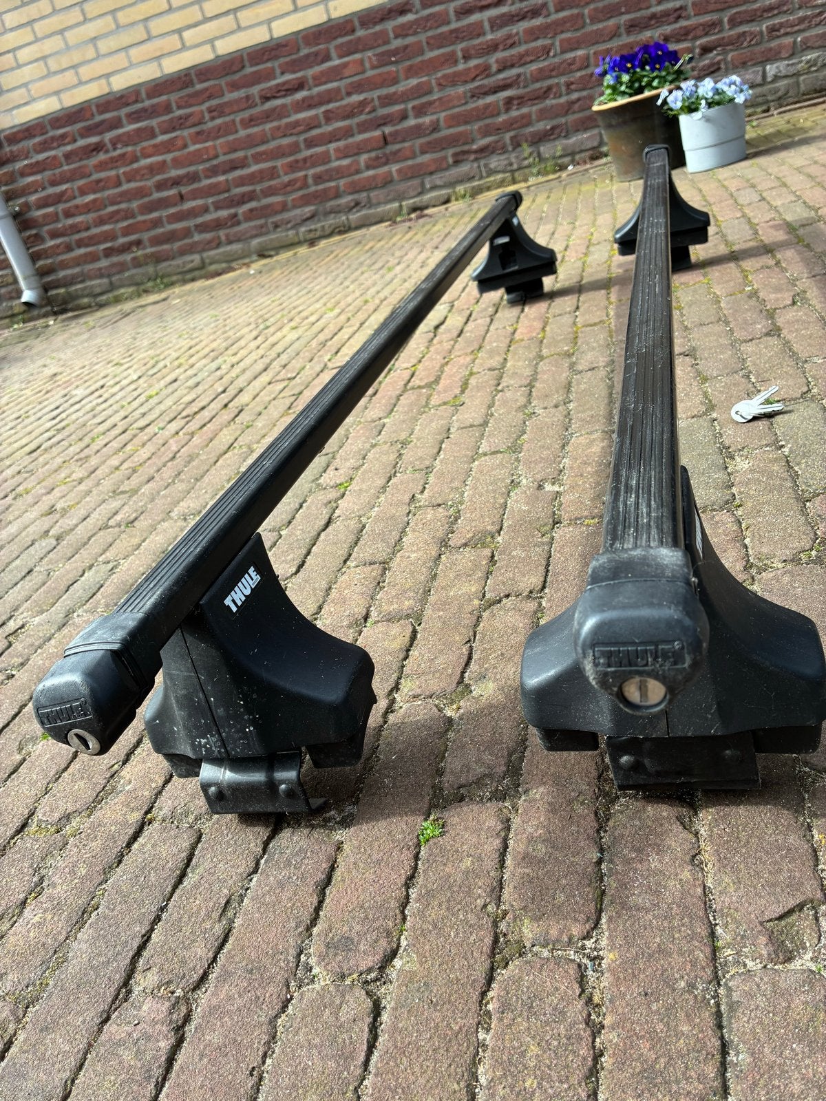Thule Dakdragers met sleutel, Auto diversen, Dakdragers, Gebruikt, Ophalen of Verzenden