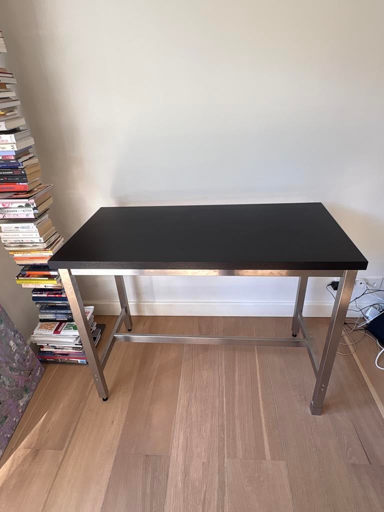 IKEA Utby Bartafel met 4 barkrukken, Huis en Inrichting, Tafels | Eettafels, Ophalen, Gebruikt, 50 tot 100 cm, 100 tot 150 cm