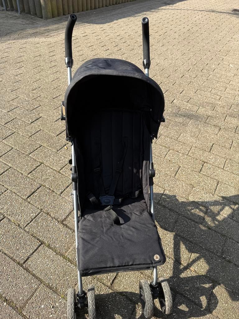 Topmark buggy, zwart, met zonnekap, Ophalen, Gebruikt, Overige merken, Verstelbare rugleuning