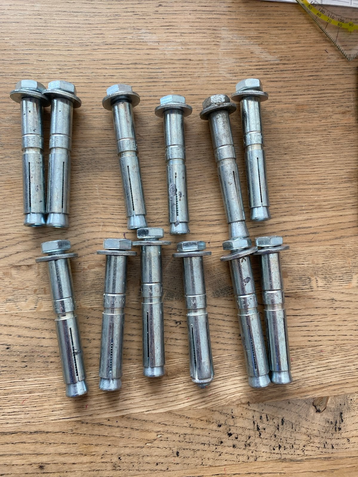 12 ankerbouten/keilbouten 14/25, Doe-het-zelf en Verbouw, Ophalen, Nieuw, 50 tot 100 mm, Overige typen