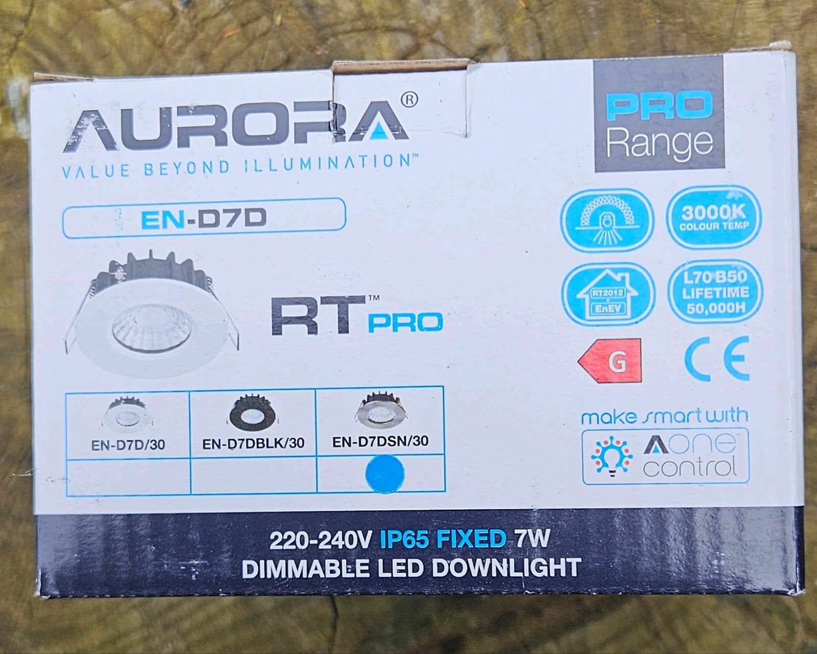 Aurora EN-D7D Dimbare LED Downlight 7W IP65, Led, Metaal of Aluminium, Nieuw, Ophalen of Verzenden