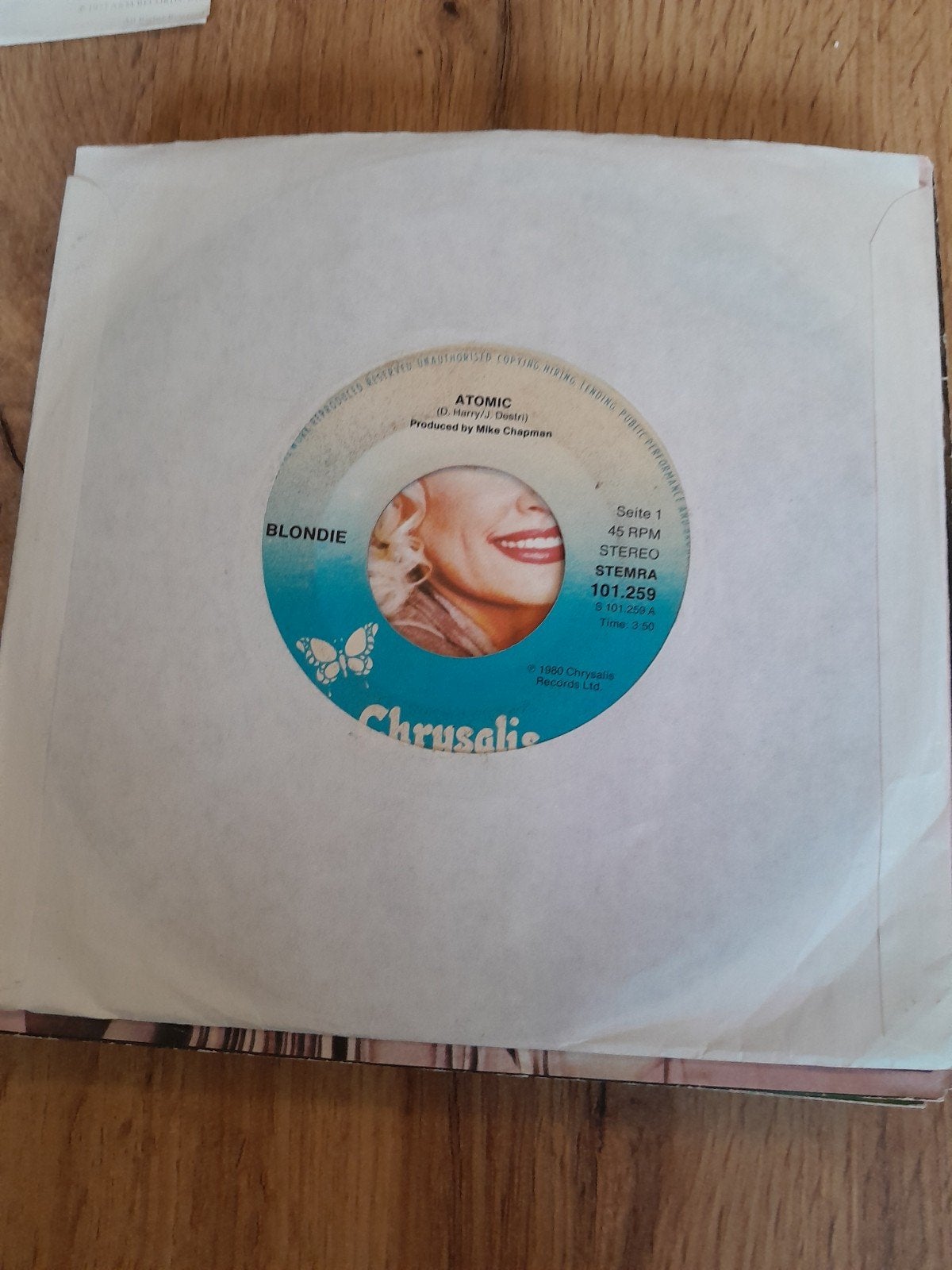 Blondie 7inch atomic, Ophalen of Verzenden, Zo goed als nieuw, Pop