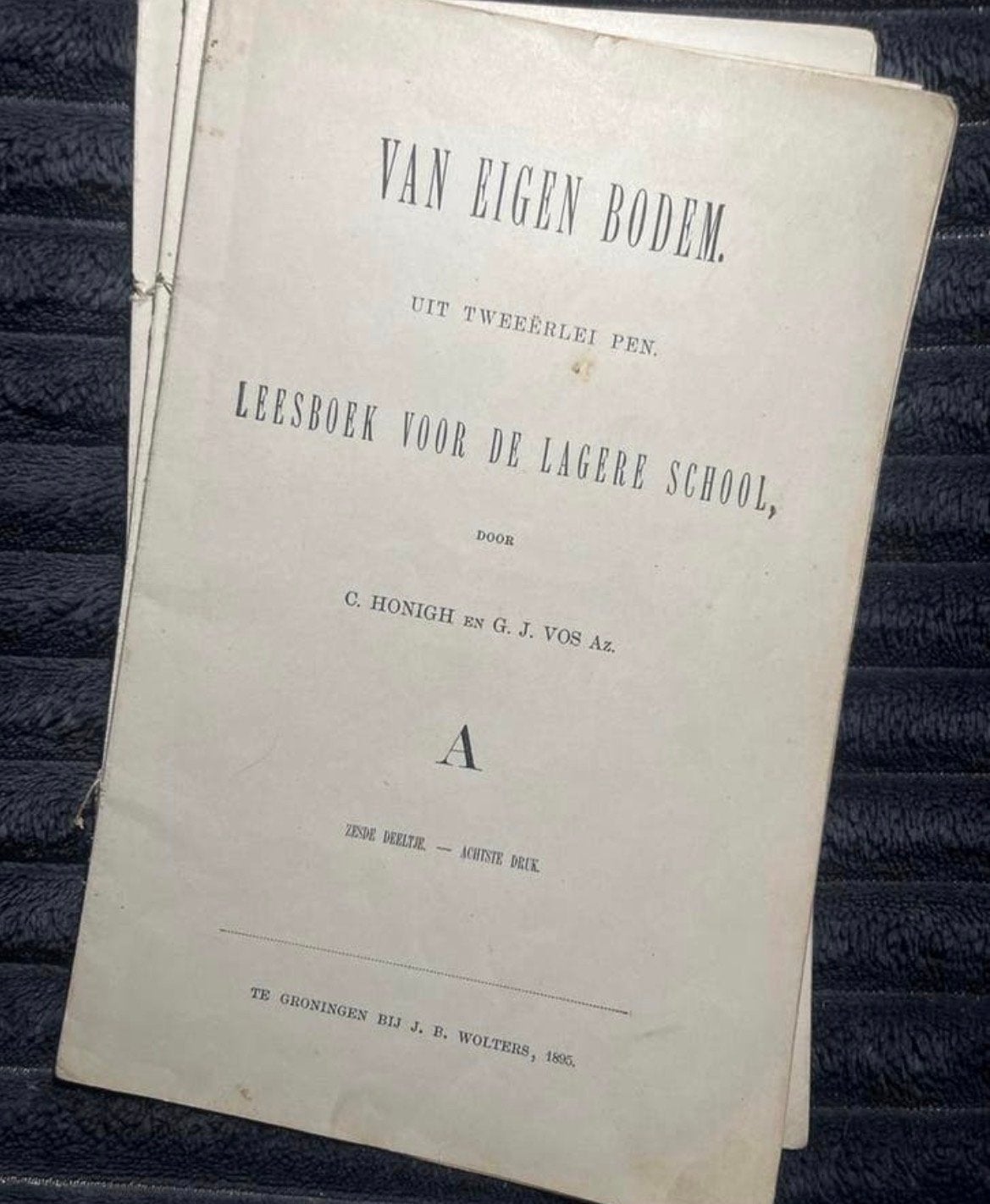 Zeldzaam Wiskundeboek J.B. Wolters 1895, Ophalen of Verzenden, Gelezen, Overige niveaus, Wiskunde A