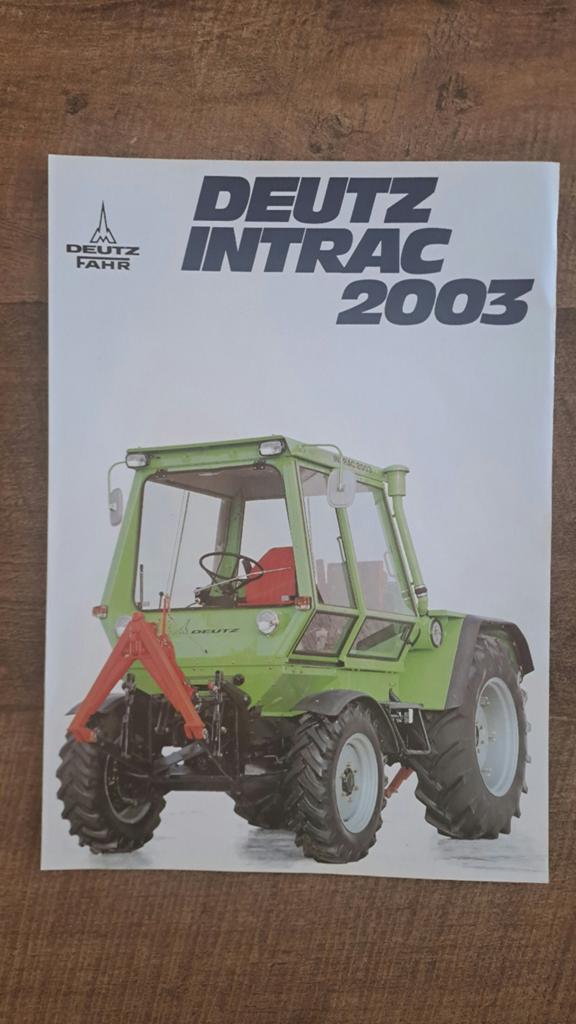 Oude folder DEUTZ FAHR INTRAC 2003 tractor, trekker, Ophalen of Verzenden, Zo goed als nieuw, Folder
