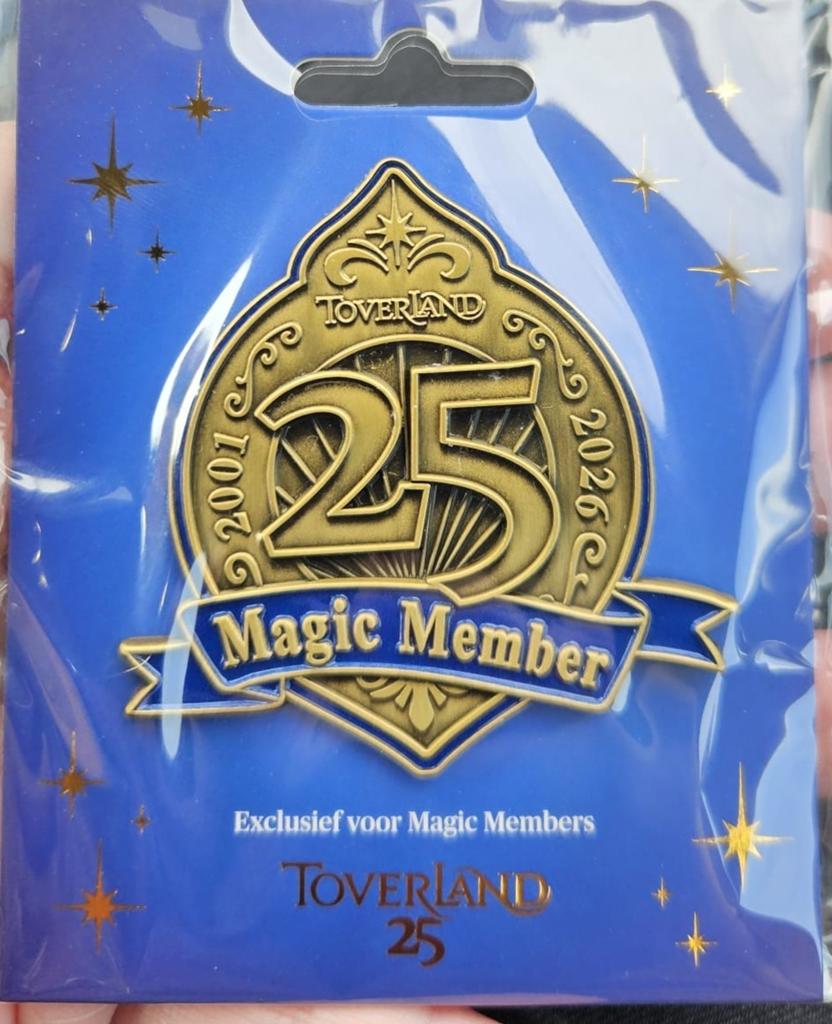 Toverland 25 jaar Magic Member Pin, Verzenden, Nieuw