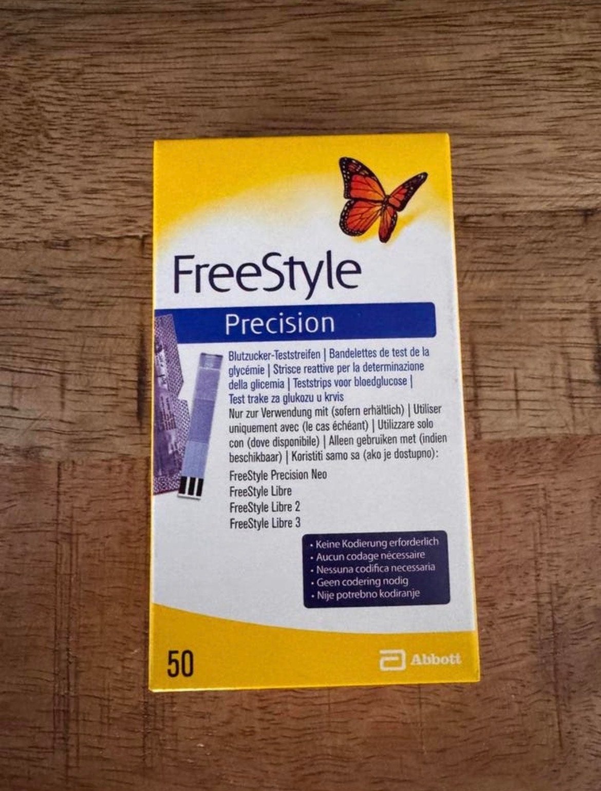 FreeStyle Precision Bloedglucose Teststrips (50 stuks), Ophalen of Verzenden, Nieuw, Overige typen