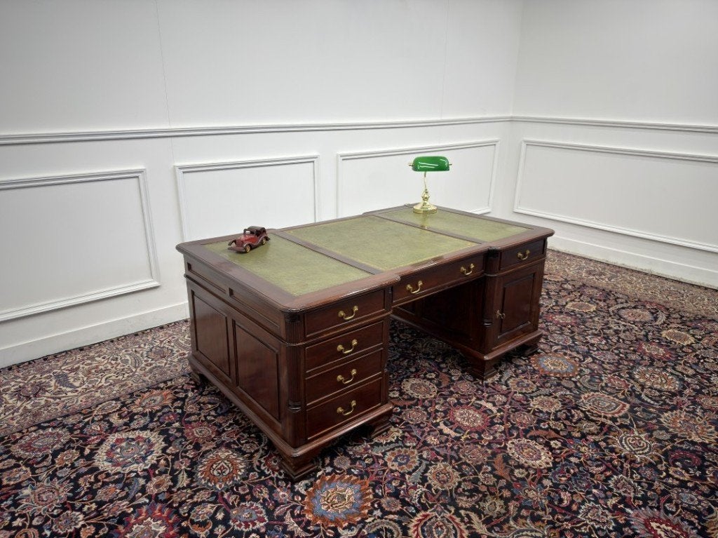 Klassiek Engels Chesterfield Bureau Partnerdesk, Ophalen of Verzenden