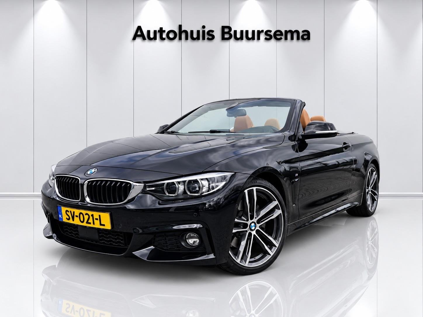 BMW 4 Serie Cabrio 430i High Exec. 101.000 KM NAP! | M-Sport, Auto's, Automaat, Euro 6, 4 stoelen, Zwart