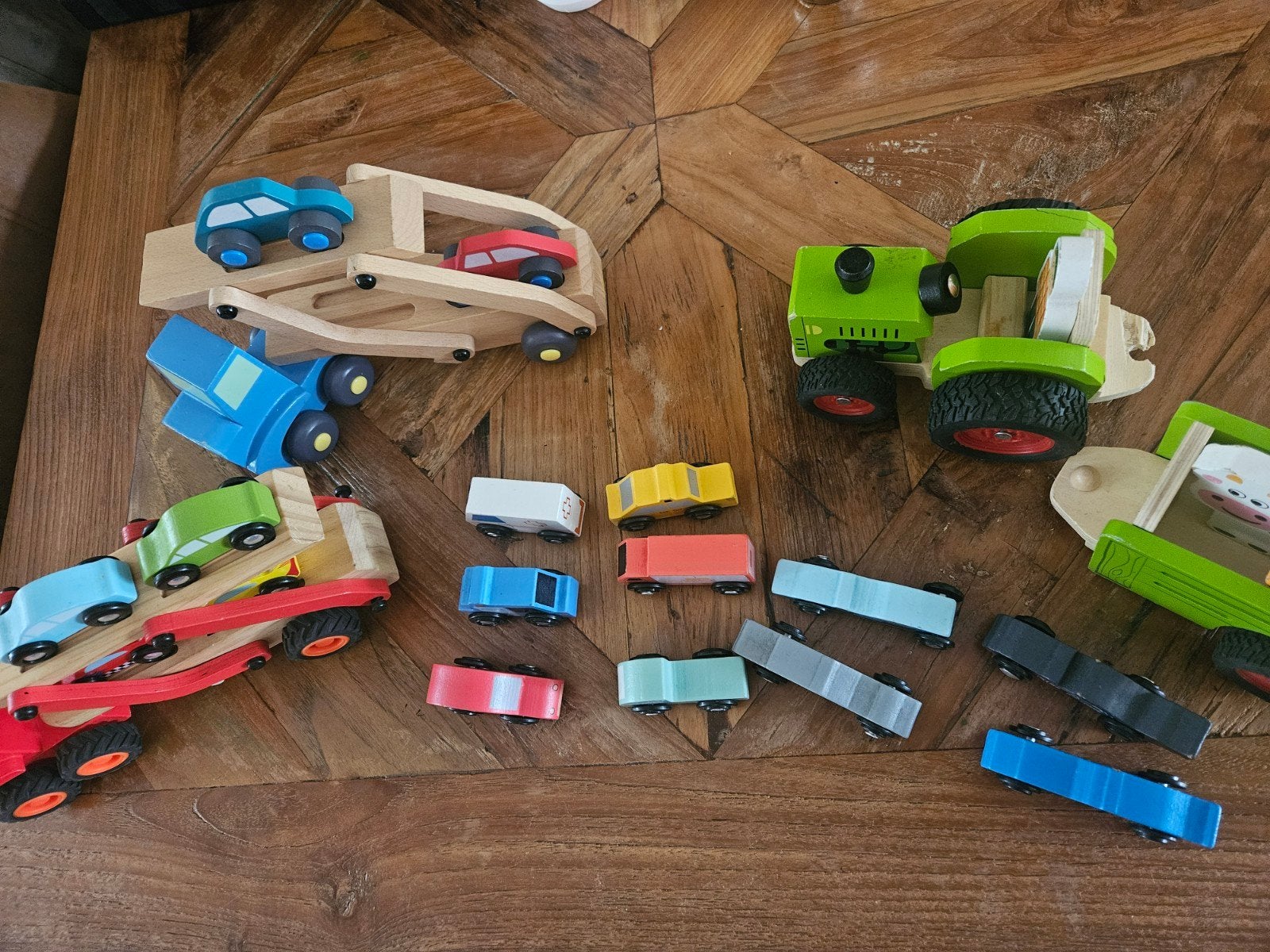 Houten auto's, Ophalen