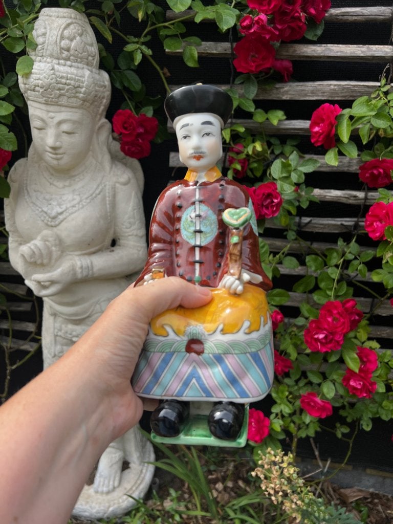 Chinese keizer porselein beeld Chinees aziatisch, Ophalen of Verzenden, Zo goed als nieuw, Mens