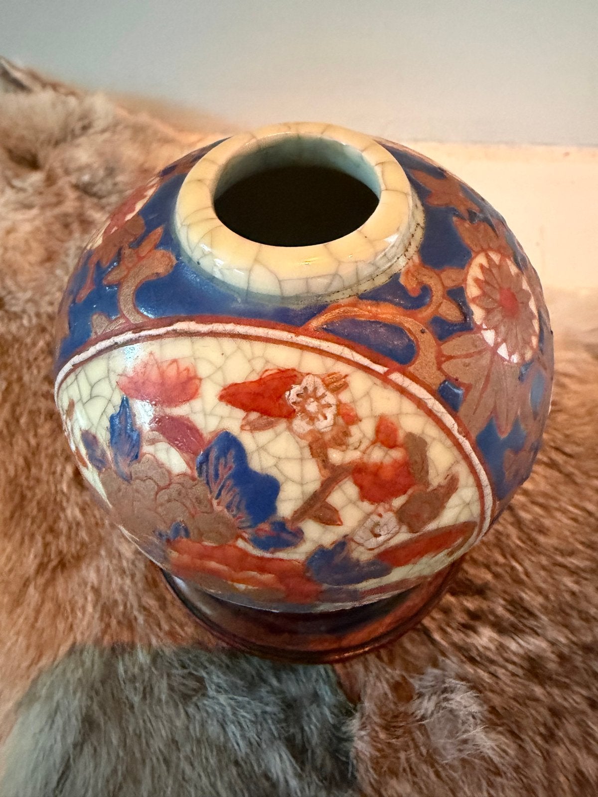 Prachtig Japans Imari Vaasje - 10 cm hoog, Ophalen of Verzenden