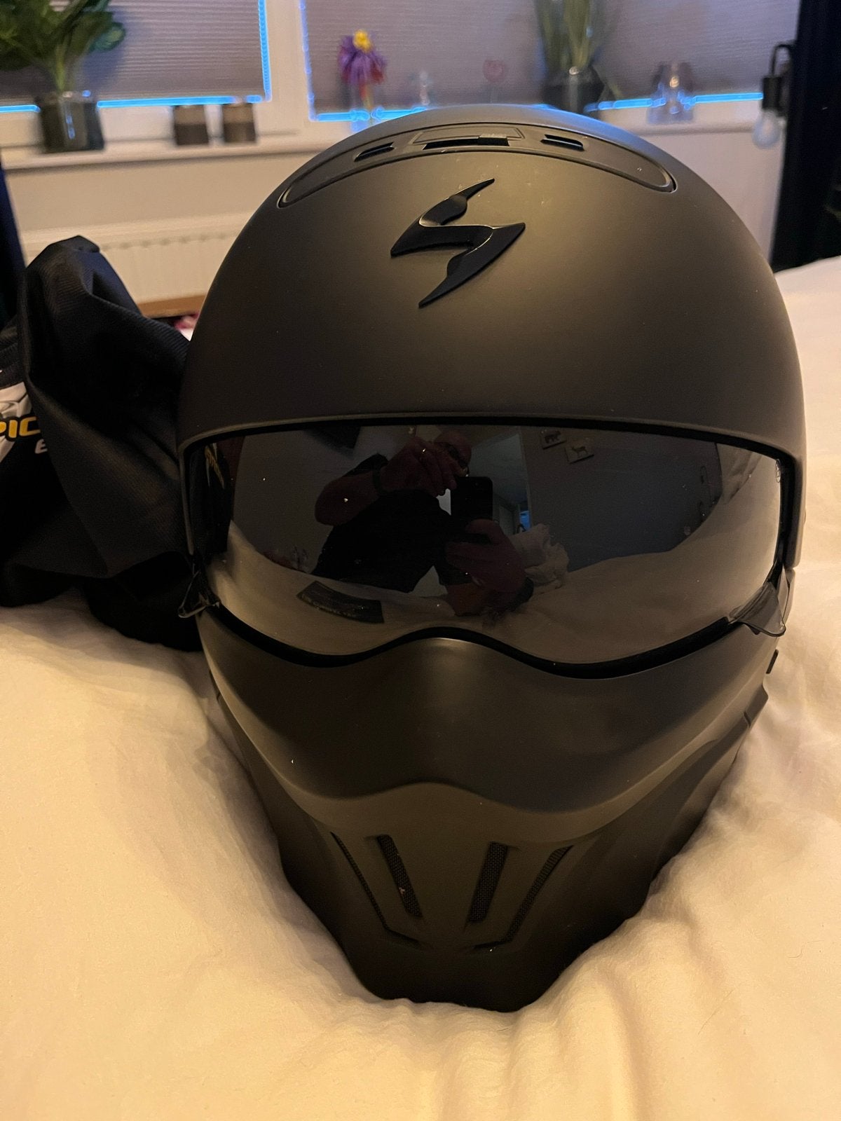 Scorpion EXO Combat Evo Motorhelm XL - Mat Zwart, Overige merken, Heren, XL, Tweedehands