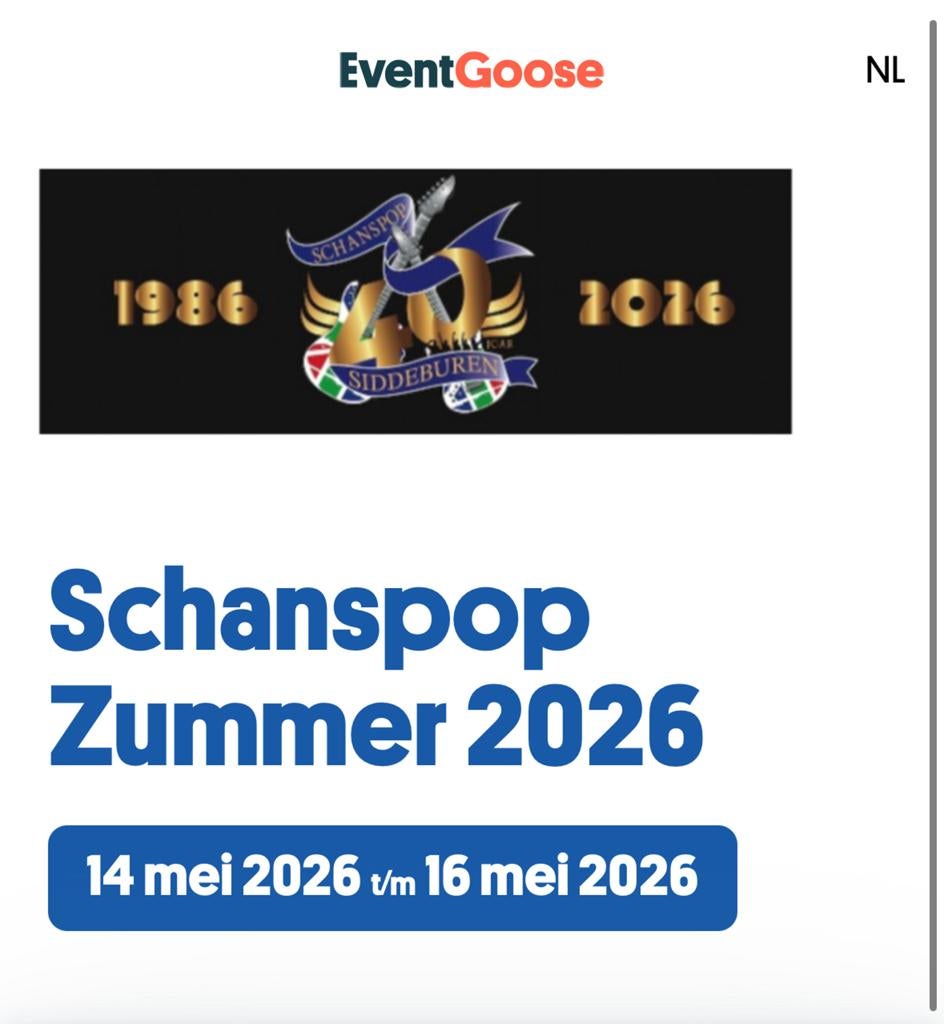 2X Schanspop ticket 15 mei, Twee personen, Overige soorten