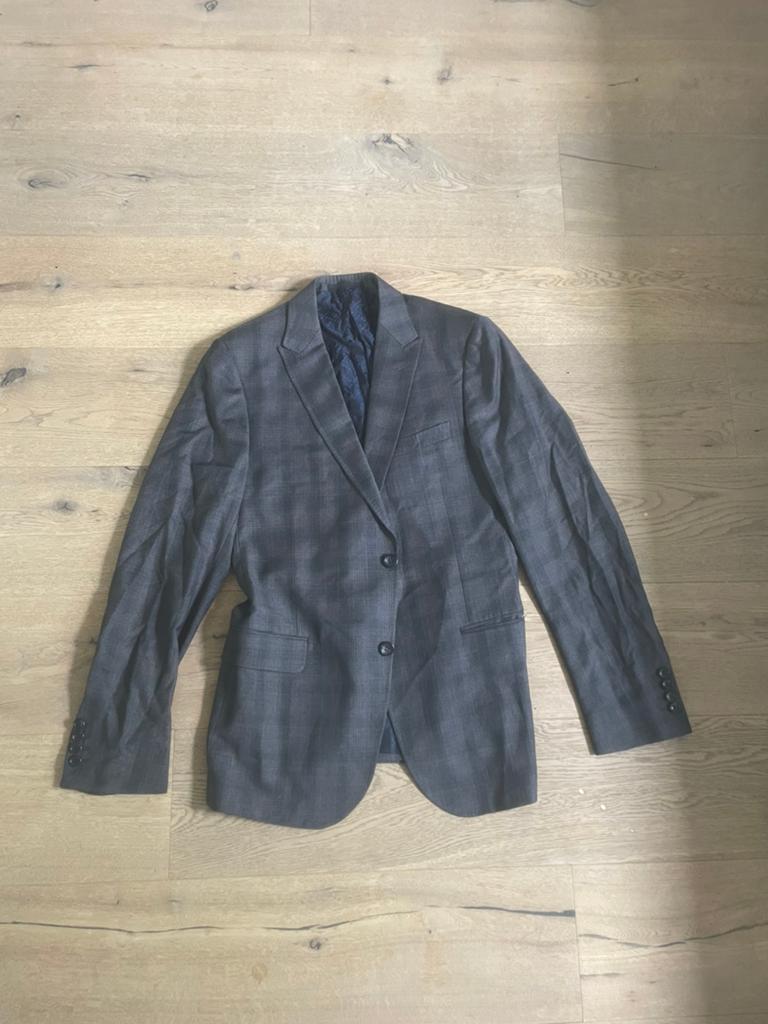 Gucci blazer maat 50R grijs geruit wol/zijde Made in Italy, Kleding | Heren, Ophalen of Verzenden, Zo goed als nieuw, Maat 48/50 (M)