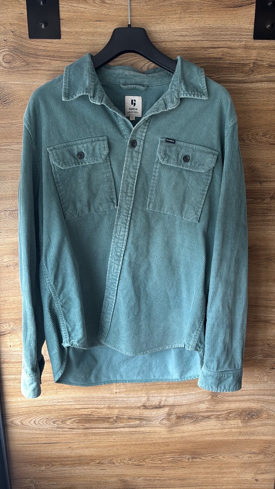 Garcia Corduroy Overhemd - Groen, Ophalen, Zo goed als nieuw, Groen, Overige halswijdtes