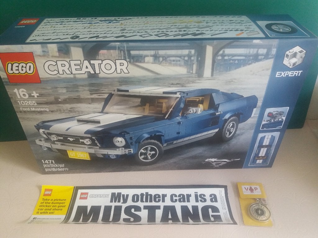 Lego 10265 Ford Mustang + bumper sticker + sleutelhanger, Kinderen en Baby's, Speelgoed | Duplo en Lego, Ophalen of Verzenden