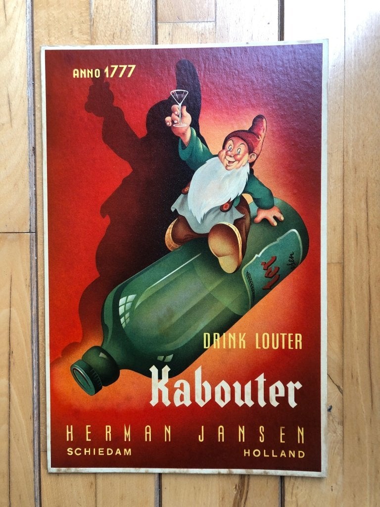 Schitterende oude Drink Louter Kabouter standup. Schiedam., Verzamelen, Ophalen of Verzenden, Gebruikt, Overige typen