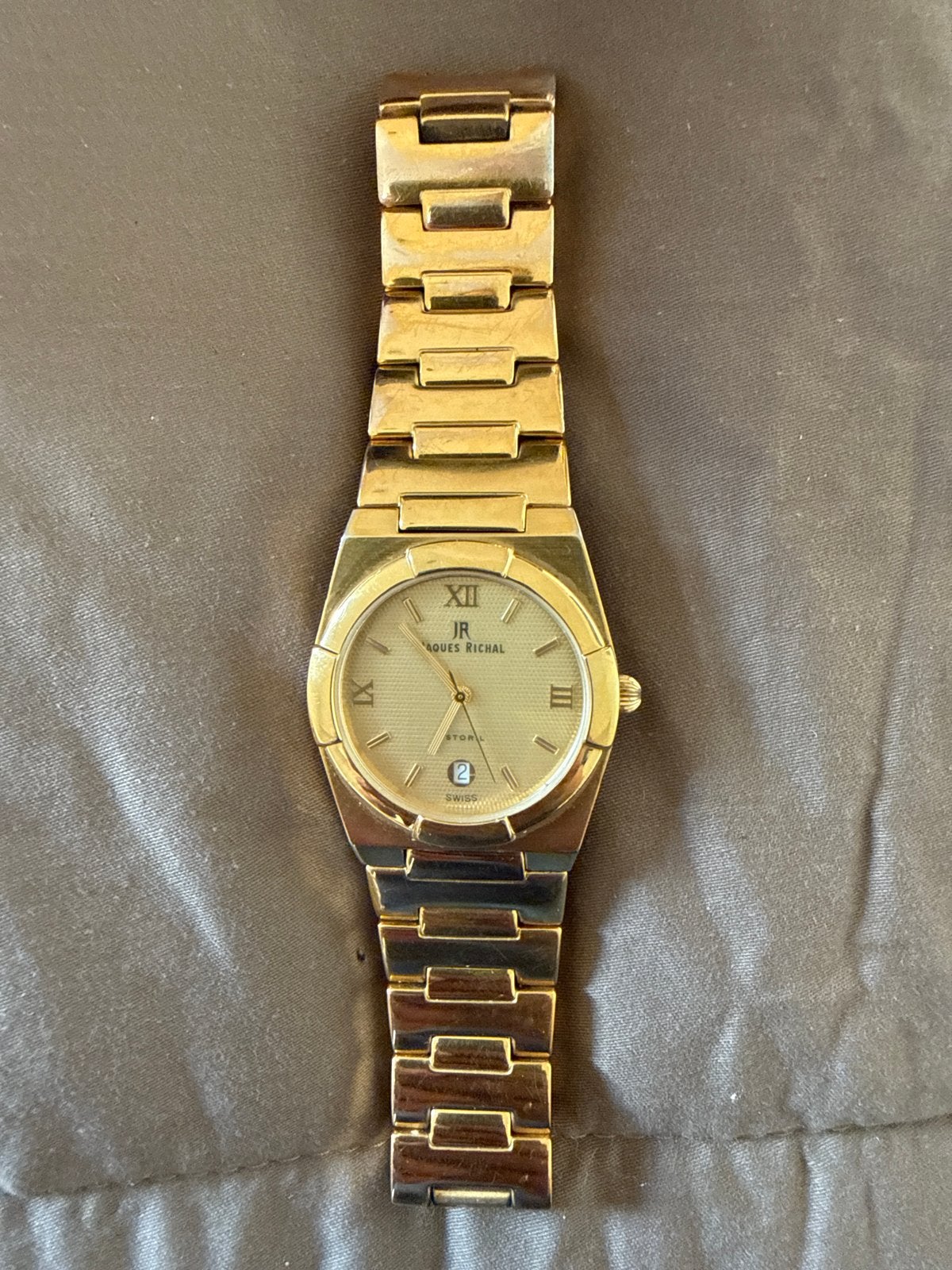 Jacques Richal 18KT Gold Plated Horloge, Gebruikt, Polshorloge, Ophalen, Overige merken