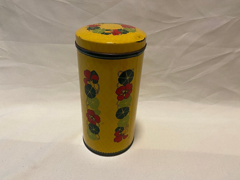 Retro/Brokante Verkade beschuitbus – Oostindische kers, Ophalen of Verzenden, Gebruikt, Beschuit, Verkade