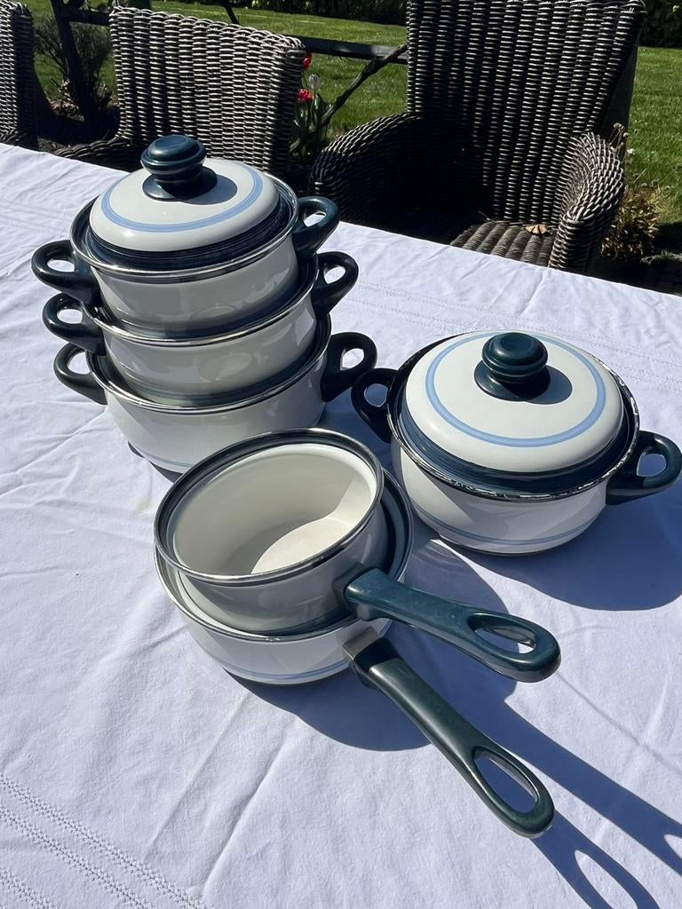 Pannenset voor op gas, Ophalen, Gebruikt, Rvs, Pannenset