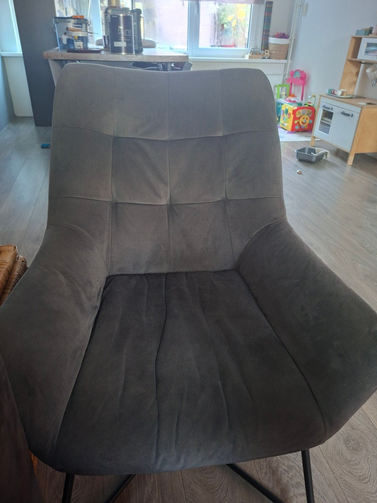 mooie stevige fauteuil stoel, Ophalen, Gebruikt, Eén, Stof