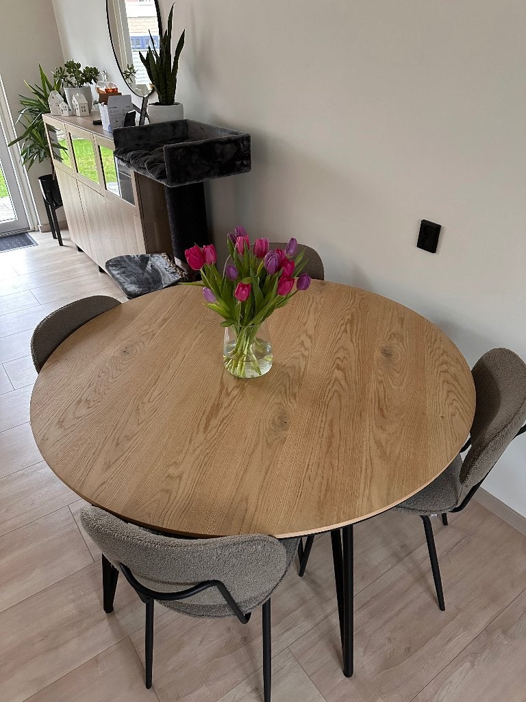 Tafel, Huis en Inrichting, Ophalen, Rond, Zo goed als nieuw, Vijf personen of meer