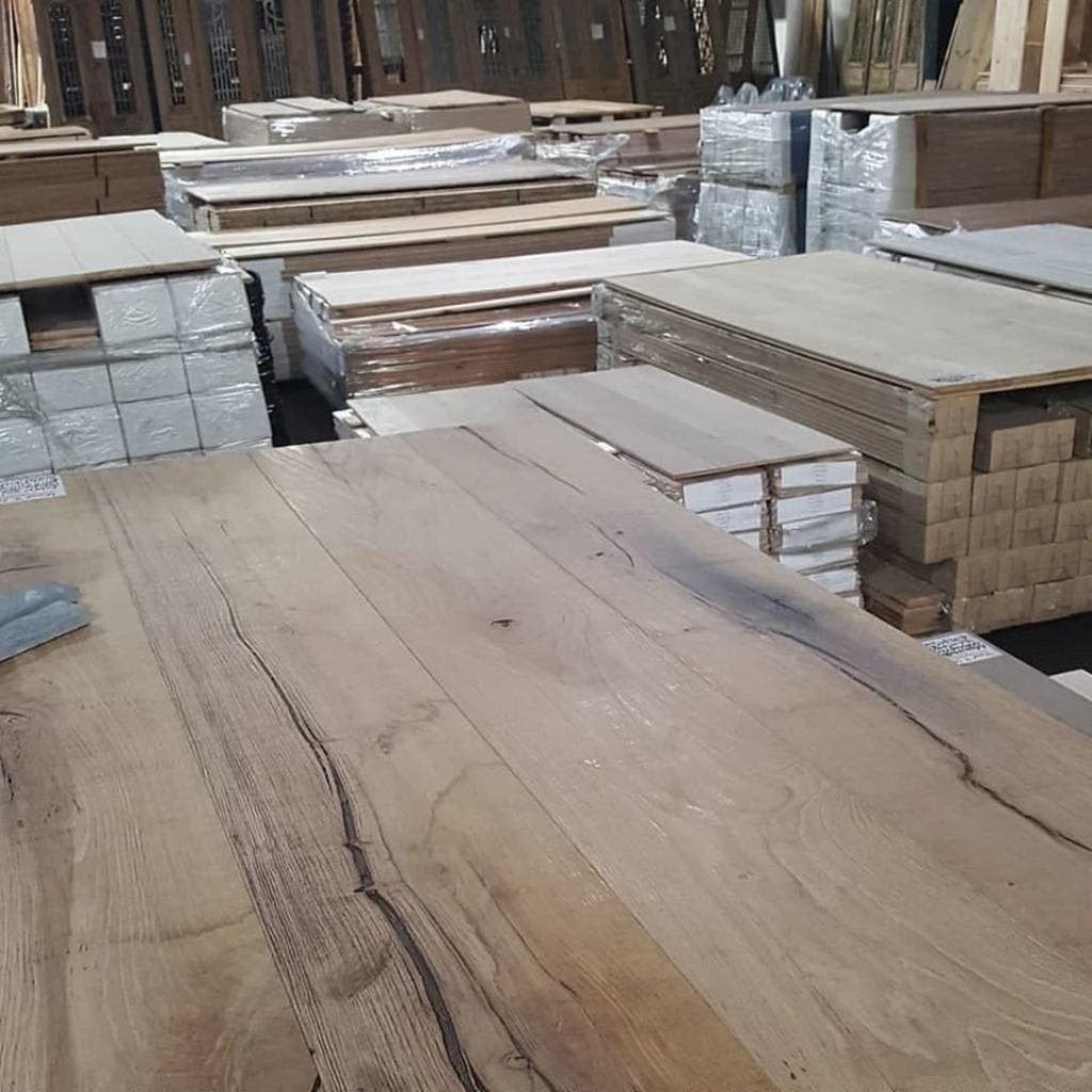 BREDE VEROUDERDE EIKEN VLOER XXL GEBORSTELD,WOOD AND STONES!, Ophalen of Verzenden, Nieuw, 75 m² of meer, Parket
