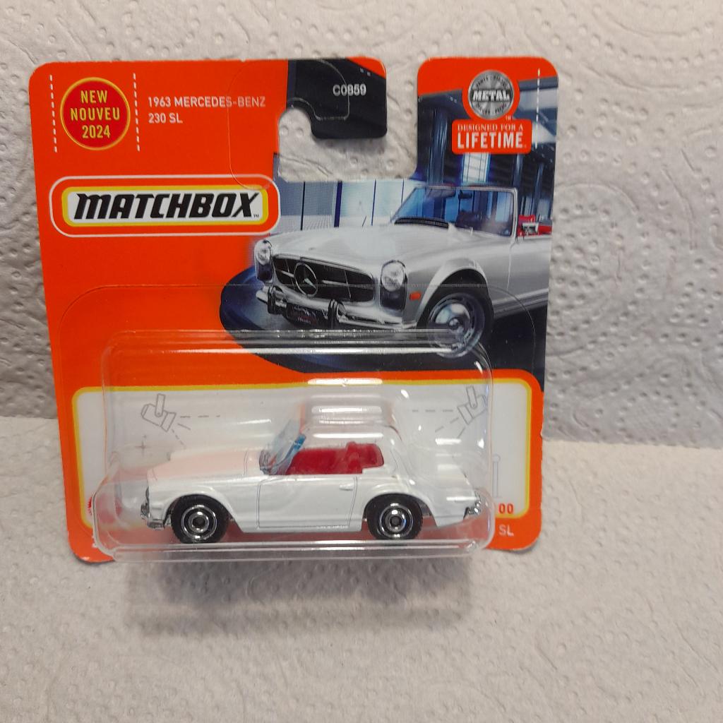 Matchbox Mercedes 230 SL Wit, Ophalen of Verzenden, Nieuw, Auto