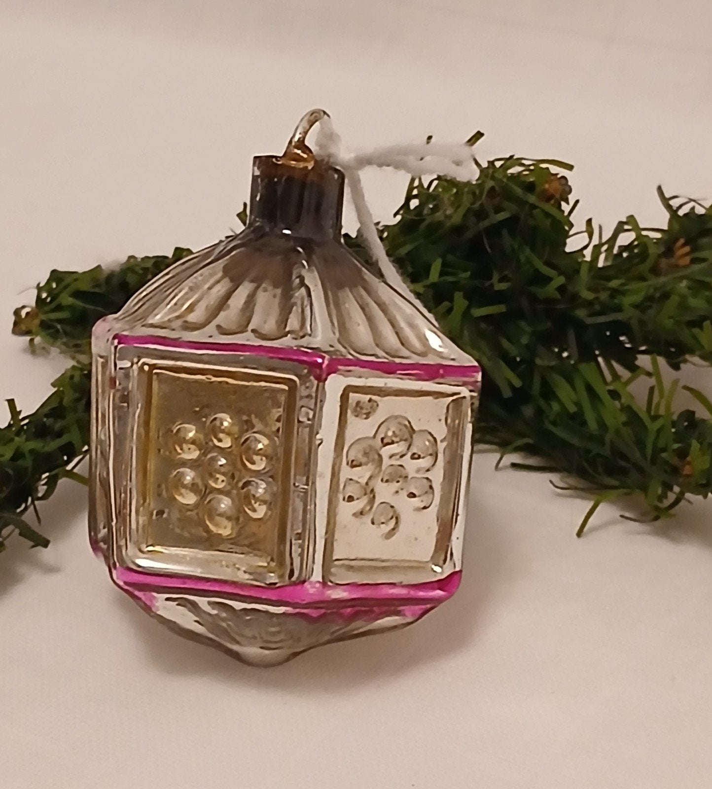 Oude Antieke Ajeko kerstbal 6 kant, Diversen, Verzenden